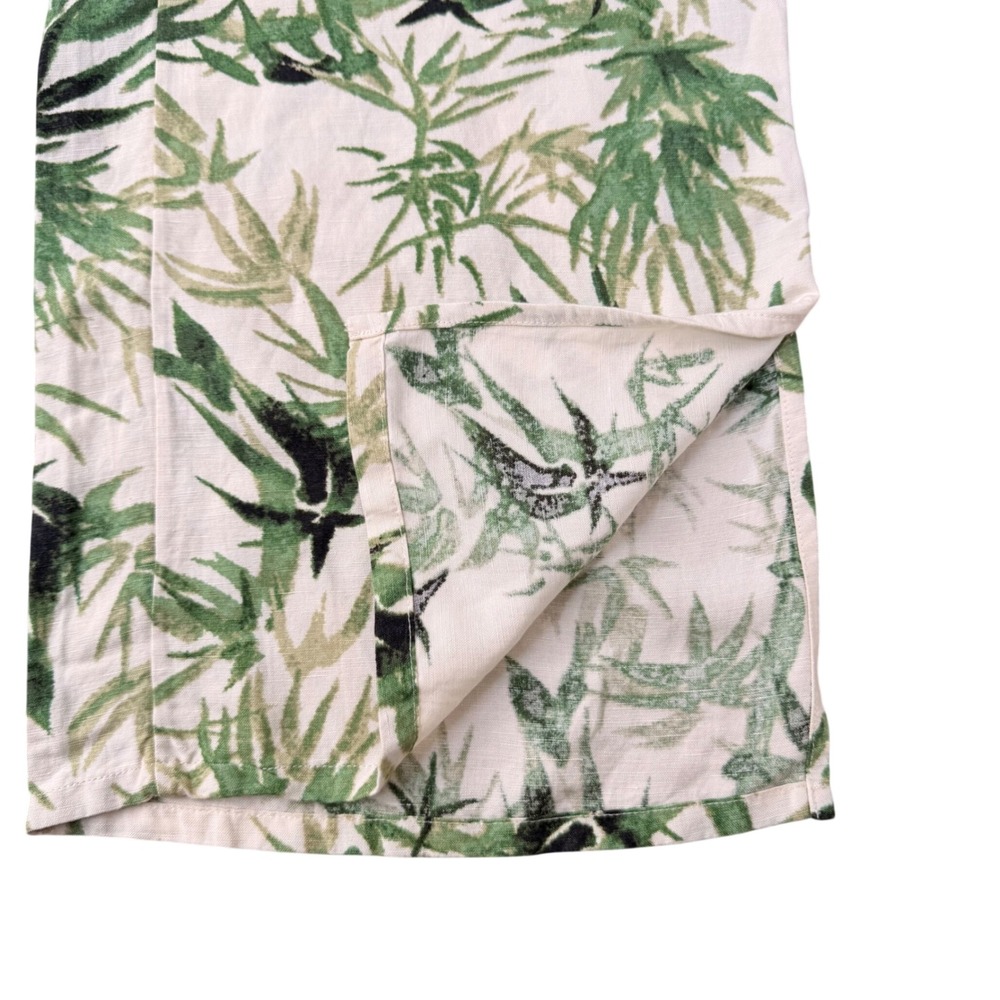 J. Jill Wide Leg Linen Blend Cropped Botanical Print Pants (Small P) Flowy Light - Picture 3 of 16